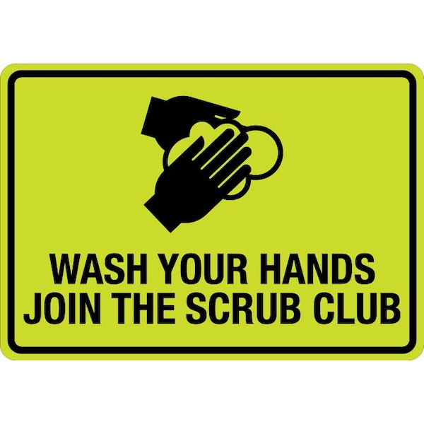 Lyle Avoid Contamination Wash Your Hands, 10 in x 7 in, Hivis Reflective Decal, LCUV-0173ST-RD_10x7 LCUV-0177ST-RD_10x7 - main